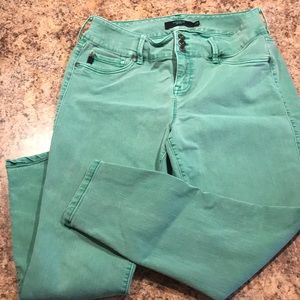 Torrid green stone-wash jeggings